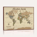 Personalized Custom World Map Wall Art Canvas Print – Travel