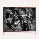 Old Pair of Mens Skates Wall Art Canvas, Men Skates Wall Art