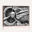 Vintage Antique Airplane Wall Art Canvas Print