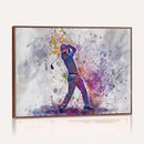 Watercolor Golf Swing Wall Art Canvas Print | Vibrant