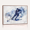 Hockey Player Wall Art Canvas Print - Sports-Inspired