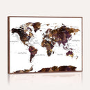 World Map Canvas Print – Detailed Map of the World Wall Art