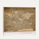 Personalized World Map Wall Art – Custom Framed Push Pin