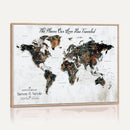 Personalized Push Pin World Map Canvas Print – Custom