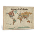 Personalized Push Pin World Map Canvas – Custom Framed by MyGreatCanvas | Canvas Wall Art Prints | Photo Prints & Wall Decor