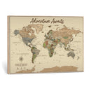 Custom Push Pin World Map Print – Personalized Canvas Wall