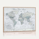 Personalized Antique World Map Canvas Print – Custom Push