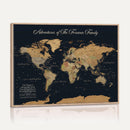 Personalized Family Adventure World Map Canvas – Custom