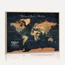 Personalized World Map Canvas – Custom Framed Push Pin