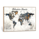 Custom Push Pin World Map Wall Art Canvas Print –