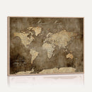 Personalized Push Pin World Map Canvas Print – Custom Framed