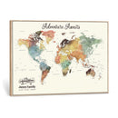 Custom Push Pin World Map Wall Art Canvas Print –