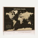 Custom Push Pin World Map Wall Art Canvas Print –