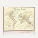 Personalized Push Pin World Map Canvas Print – Custom