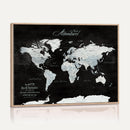 Custom Push Pin World Map Wall Art Canvas Print – Custom