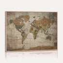 World Map Canvas Print – Framed Travel Map Wall Art for