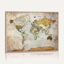 Personalized World Map Canvas Print – Colorful Watercolor