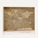 World Map Canvas Print – Framed Travel Map Wall Art for