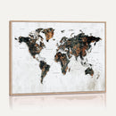 Large World Map Canvas Print – Framed Travel Map Wall Art