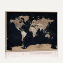 Grunge Wall Art World Map Canvas Print