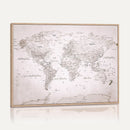 World Map Canvas Print – Detailed Map of the World Wall Art