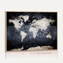 Vintage World Map Canvas Wall Art – Antique Triptych Map