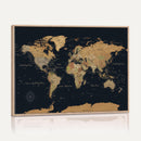 Framed Large World Map Wall Art Canvas Print – Stunning