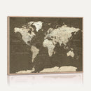 Vintage World Map Canvas Print – Framed Travel Map Wall Art