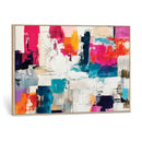 Blue Teal Abstract Canvas Wall Art, Modern Textured Painting Print, Navy Orange White Contemporary Art, Neutral Living Room Decor, Office Art by MyGreatCanvas | Canvas Wall Art Prints | Photo Prints & Wall Decor