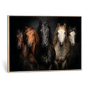 Horse Wall Art Canvas Print, Wild Horses Portrait Photography, Dramatic Equestrian Decor, Black Brown White Horse Herd, Rustic Ranch Art by MyGreatCanvas | Canvas Wall Art Prints | Photo Prints & Wall Decor