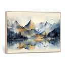 Lake Abstract Mountain Wall Art Canvas Print