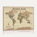 Personalized Custom World Map Wall Art Canvas Print – Travel