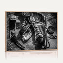 Old Pair of Mens Skates Wall Art Canvas, Men Skates Wall Art