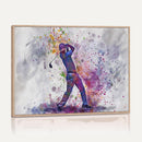 Watercolor Golf Swing Wall Art Canvas Print | Vibrant