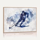 Hockey Player Wall Art Canvas Print - Sports-Inspired