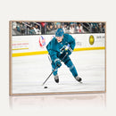 San Jose Sharks Ice Hockey Player Wall Art Canvas Print