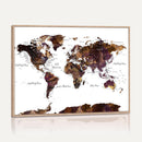 World Map Canvas Print – Detailed Map of the World Wall Art