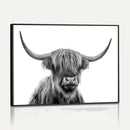 Scottish Highland Cow Cattle Art Print Wall Art Canvas Print