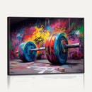 Abstract Graffiti Barbell Canvas Wall Art – Urban Fitness