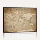 Personalized World Map Wall Art – Customizable Push Pin Map