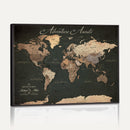 Custom Push Pin World Map Wall Art – Personalized Travel