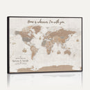 Personalized World Map Wall Art Canvas Print – Customizable