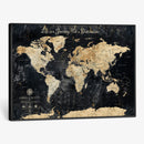 Custom Push Pin World Map Print – Personalized Canvas Wall