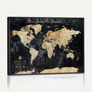 Custom Push Pin World Map Print – Personalized Canvas Wall