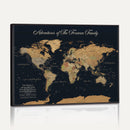Personalized Family Adventure World Map Canvas – Custom