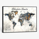 Custom Push Pin World Map Wall Art Canvas Print – by MyGreatCanvas | Canvas Wall Art Prints | Photo Prints & Wall Decor