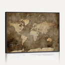 Personalized Push Pin World Map Canvas Print – Custom Framed