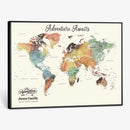 Custom Push Pin World Map Wall Art Canvas Print –