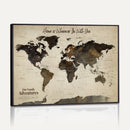 Custom Push Pin World Map Wall Art Canvas Print –