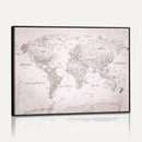 World Map Canvas Print – Detailed Map of the World Wall Art